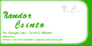 nandor csinto business card